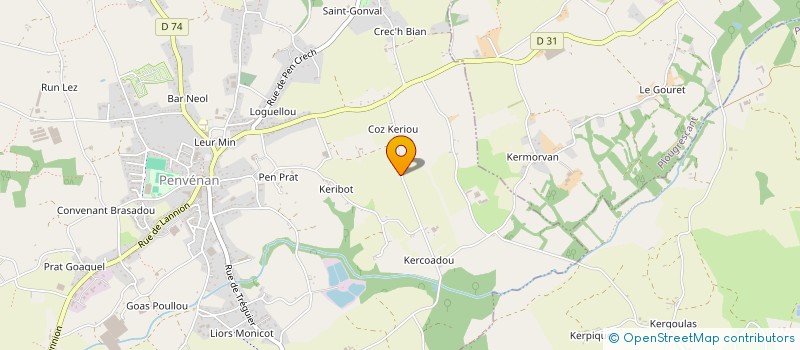 localisation de l'entreprise GJ ELECTRICITE  PENVENAN