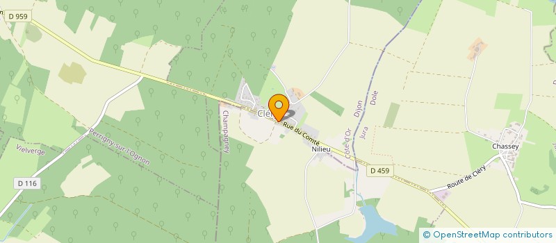 localisation de l'entreprise GJ ESPACES VERTS  CHAMPAGNEY