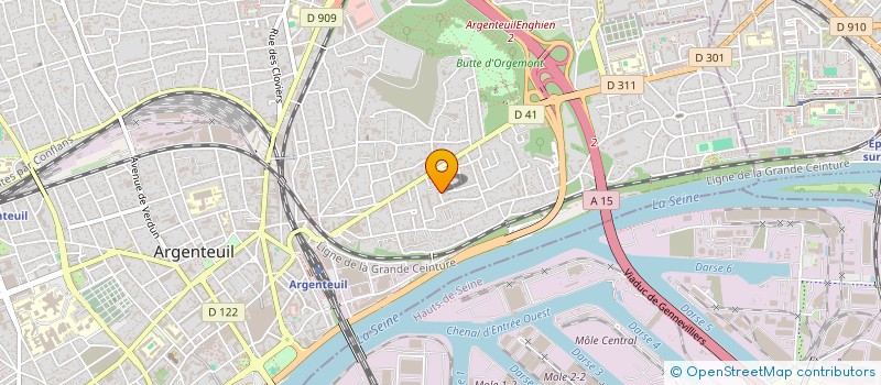 localisation de l'entreprise GJ SERVICES à ARGENTEUIL