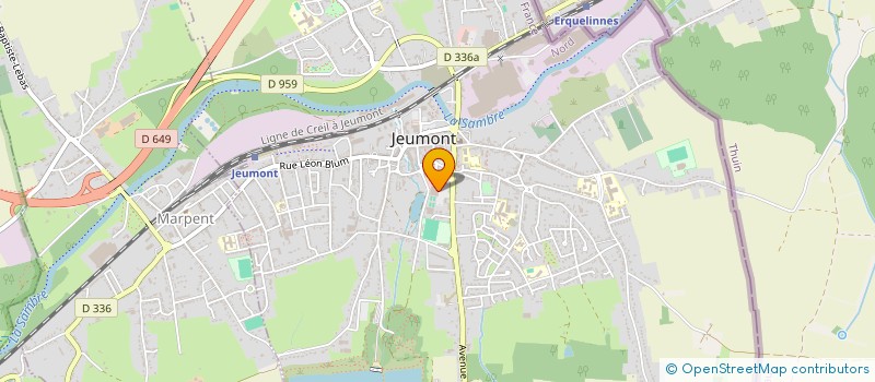 localisation de l'entreprise GJB DISTRIB  JEUMONT