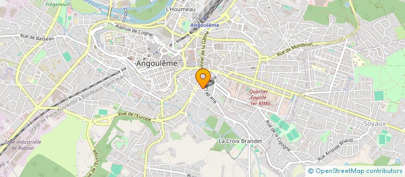 localisation de l'entreprise GJC ASSURANCES à ANGOULEME