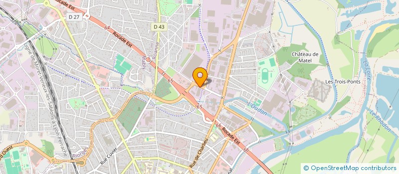 localisation de l'entreprise GJD  ROANNE