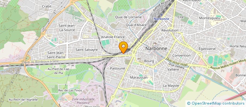localisation de l'entreprise GJGN ELECTRIC à NARBONNE