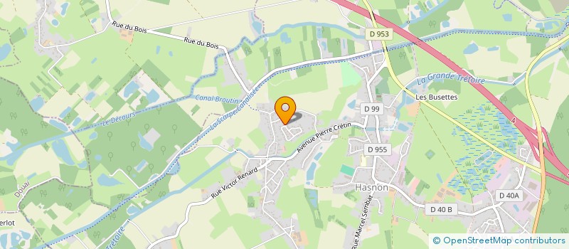 localisation de l'entreprise GJI  HASNON