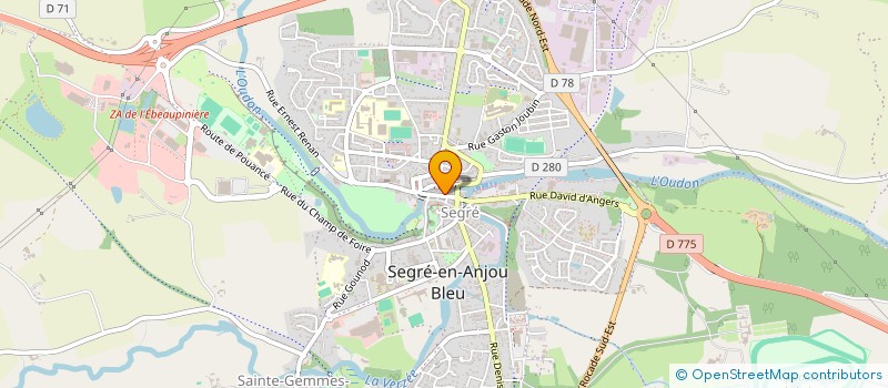 localisation de l'entreprise GJJROUSSEAU à SEGRE-EN-ANJOU BLEU