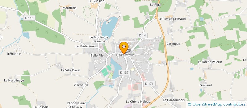 localisation de l'entreprise GJP ESPACE BEAUTE  CARENTOIR