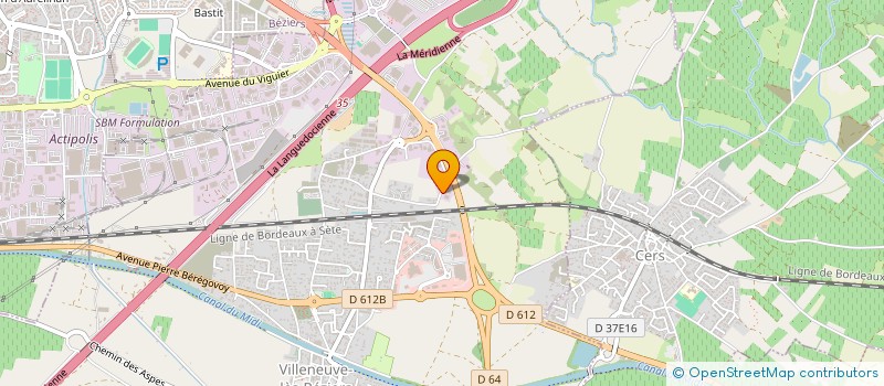 localisation de l'entreprise GJS INVEST à VILLENEUVE-LES-BEZIERS