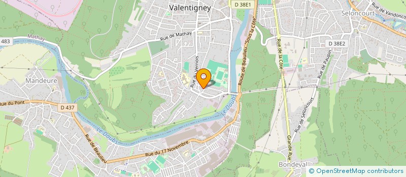 localisation de l'entreprise GK  VALENTIGNEY