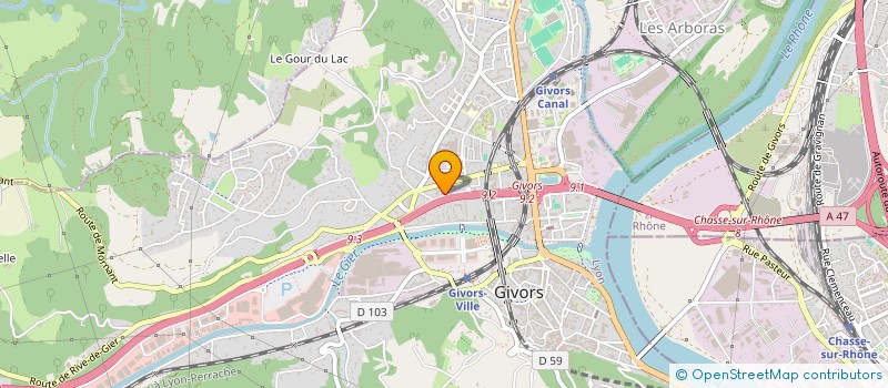 localisation de l'entreprise GK AUTOMOBILE à GIVORS