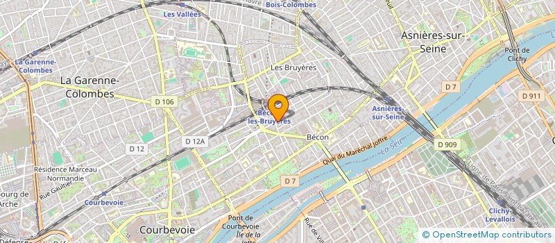 localisation de l'entreprise GK ELECTRICITE à COURBEVOIE