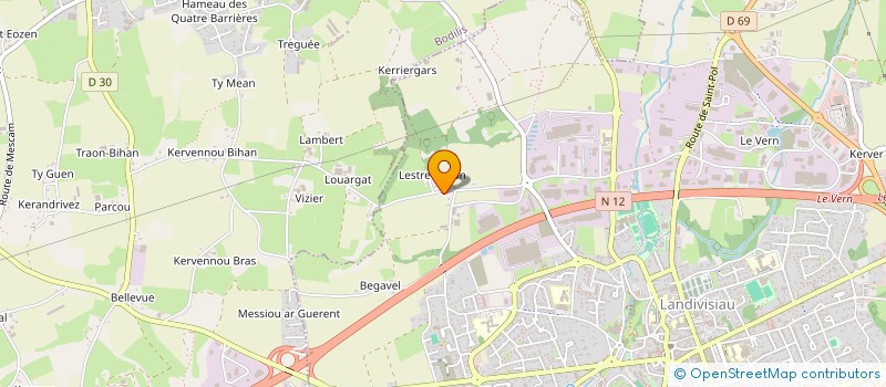 localisation de l'entreprise GK IMMO  LANDIVISIAU