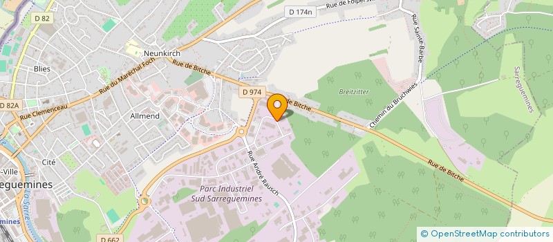 localisation de l'entreprise GK LOGISTIQUE à SARREGUEMINES