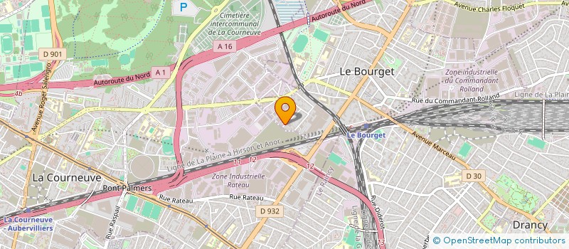localisation de l'entreprise GK TRANS à LE BOURGET