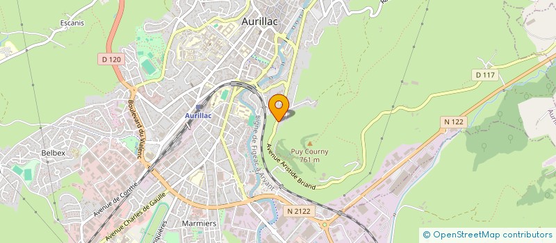 localisation de l'entreprise GK2M à AURILLAC
