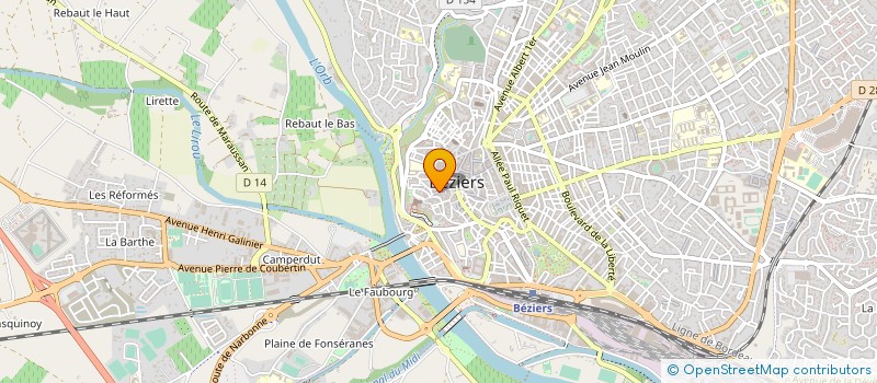 localisation de l'entreprise GL DIFFUSION à BEZIERS