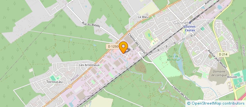 localisation de l'entreprise GL DISTRIBUTION à CESTAS