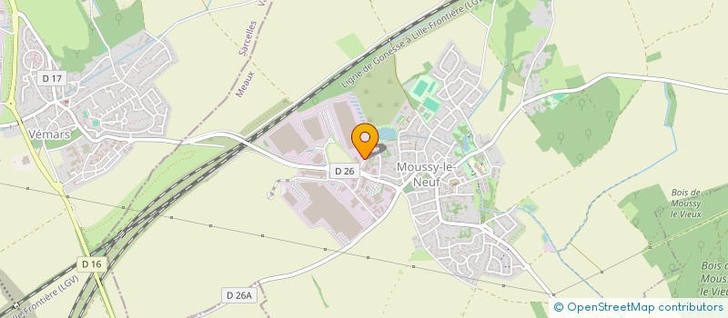 localisation de l'entreprise GL DISTRIBUTION  MOUSSY-LE-NEUF