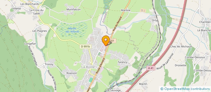 localisation de l'entreprise GL EBENISTERIE  LA BIOLLE