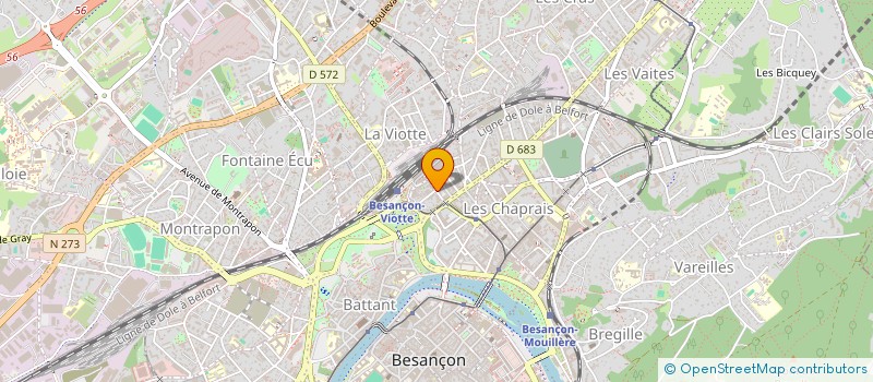 localisation de l'entreprise GL FERMETURES à BESANCON