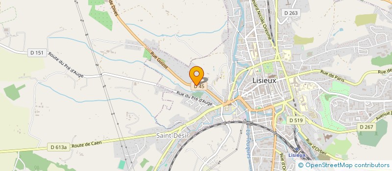 localisation de l'entreprise GL FERMETURES à LISIEUX