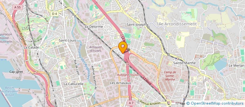localisation de l'entreprise GL FOOD 13  MARSEILLE
