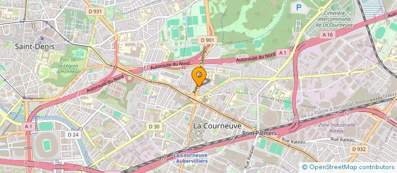 localisation de l'entreprise GL FOOD à LA COURNEUVE