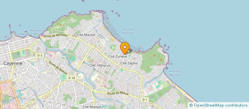 localisation de l'entreprise GL IMPORT  CAYENNE