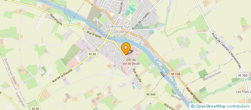 localisation de l'entreprise GL INVEST à QUESNOY-SUR-DEULE