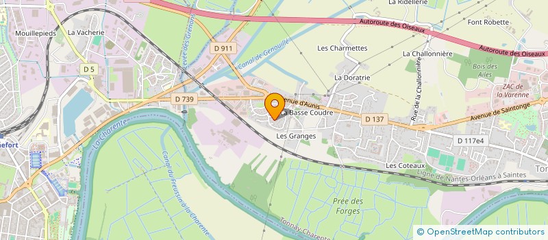 localisation de l'entreprise GL TRAVAUX  TONNAY-CHARENTE