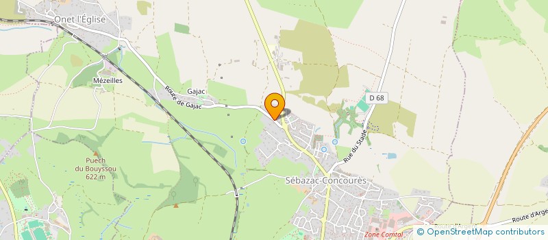 localisation de l'entreprise GL007  SEBAZAC-CONCOURES