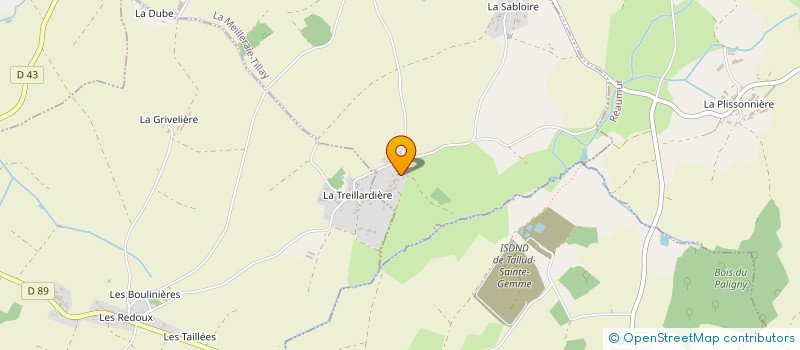 localisation de l'entreprise GL2A  LA MEILLERAIE-TILLAY