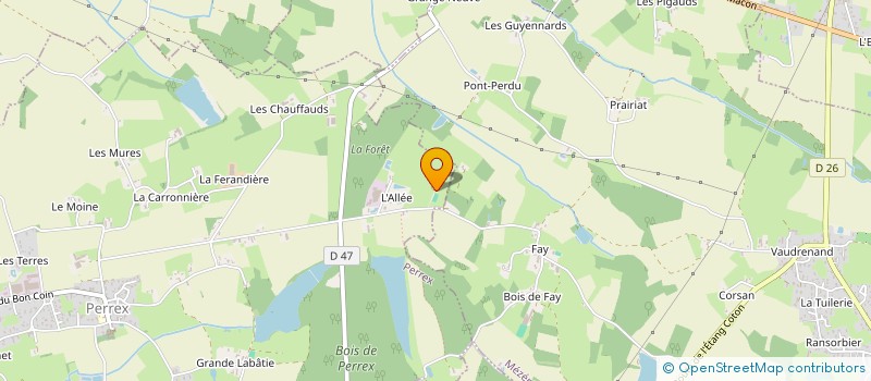 localisation de l'entreprise GL2M  PERREX