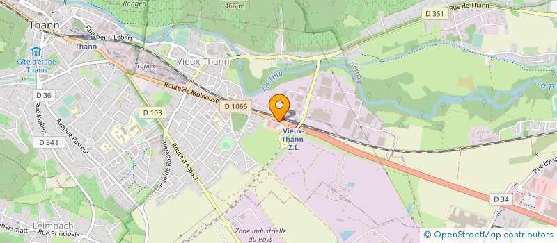 localisation de l'entreprise GLACES ALBA  VIEUX-THANN