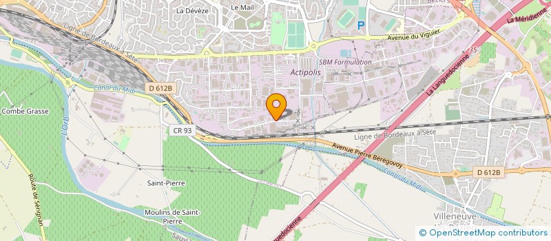 localisation de l'entreprise GLACES ANTOLIN à BEZIERS