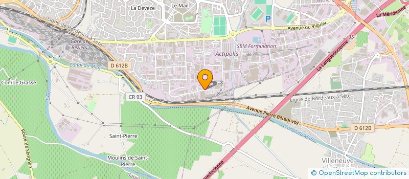 localisation de l'entreprise GLACES ANTOLIN à BEZIERS