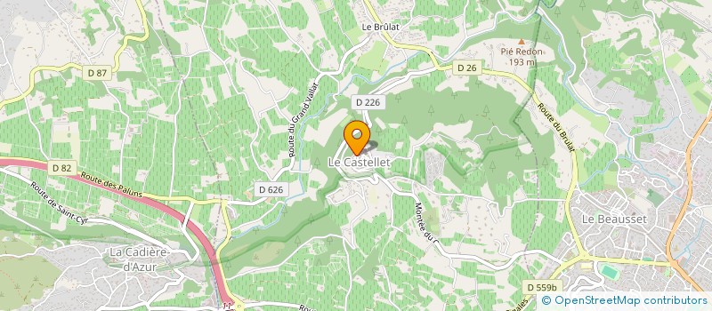 localisation de l'entreprise GLACES ET DELICES DU CASTELLET  LE CASTELLET