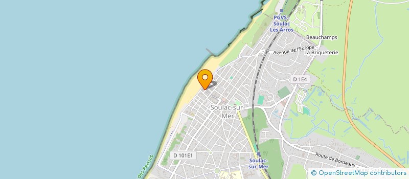 localisation de l'entreprise GLACES JUDICI SOCIETE à SOULAC-SUR-MER