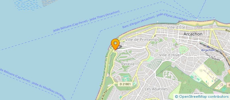 localisation de l'entreprise GLACIER PEREIRE  ARCACHON