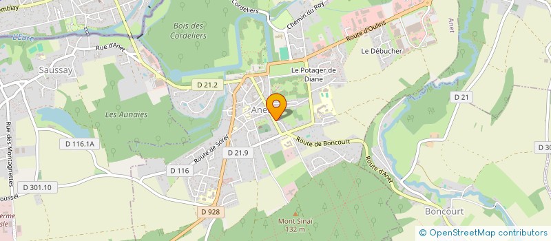 localisation de l'entreprise GLACY à ANET