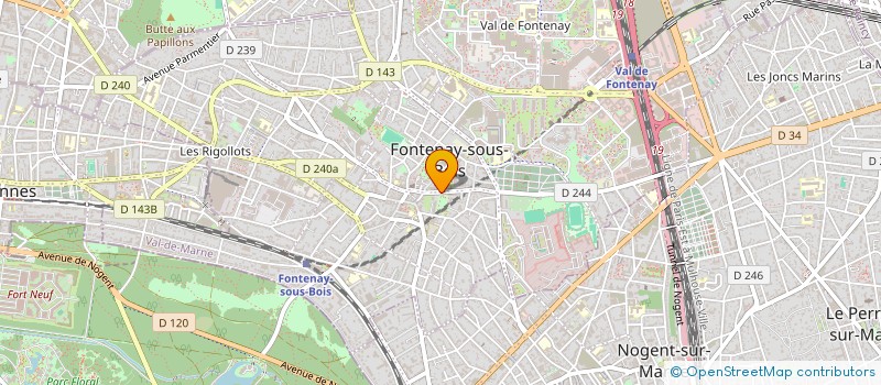 localisation de l'entreprise GLADNOX ORGANISATION à FONTENAY-SOUS-BOIS