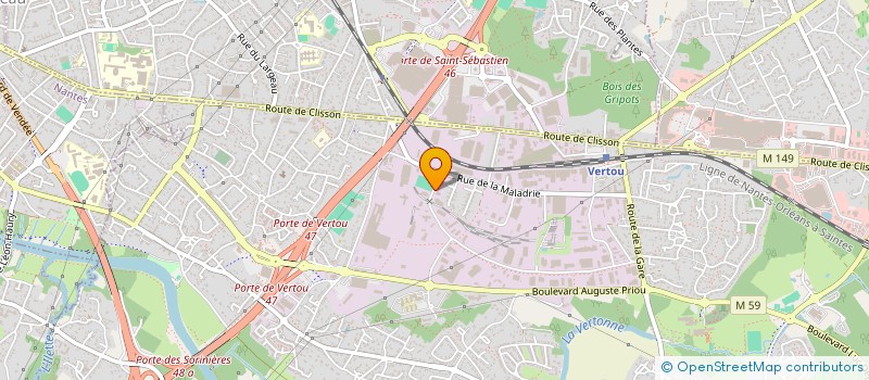 localisation de l'entreprise GLADYS à NANTES