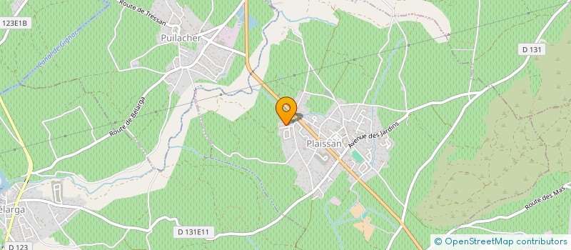 localisation de l'entreprise GLAM ART PROD à PLAISSAN