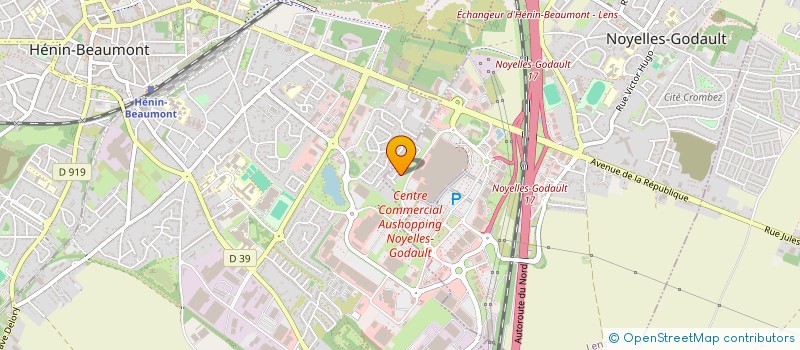 localisation de l'entreprise GLAM BOUTIQUE  NOYELLES-GODAULT