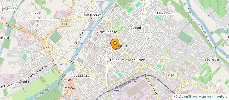 localisation de l'entreprise GLAM' CREATION à COGNAC