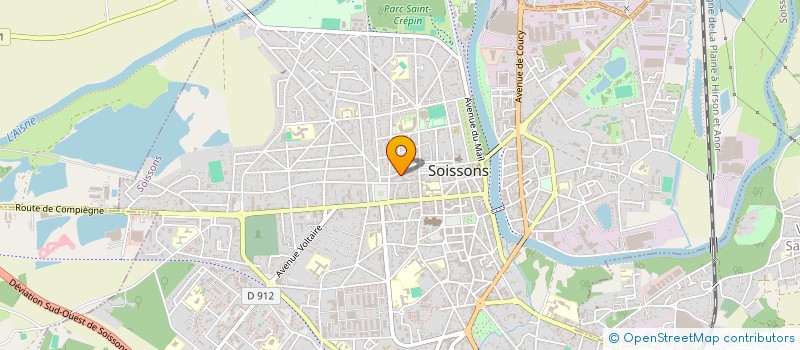 localisation de l'entreprise GLAM INVEST à SOISSONS