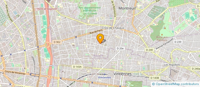 localisation de l'entreprise GLAM SHADING à MONTREUIL