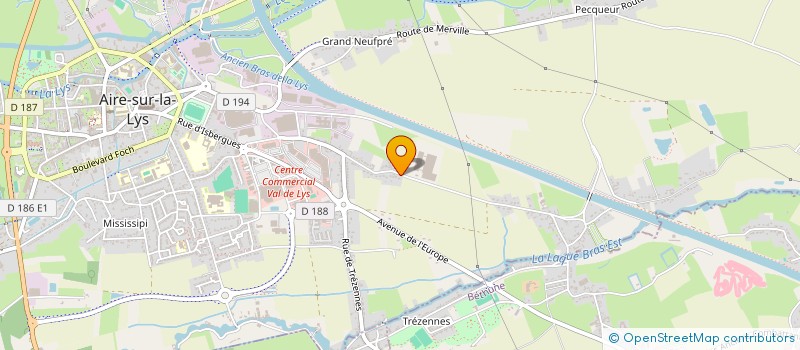 localisation de l'entreprise GLAMOUR  AIRE-SUR-LA-LYS