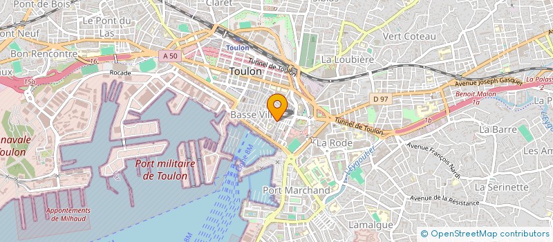 localisation de l'entreprise GLAMS  TOULON