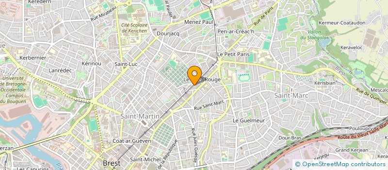 localisation de l'entreprise GLASGOW BEAUTE à BREST