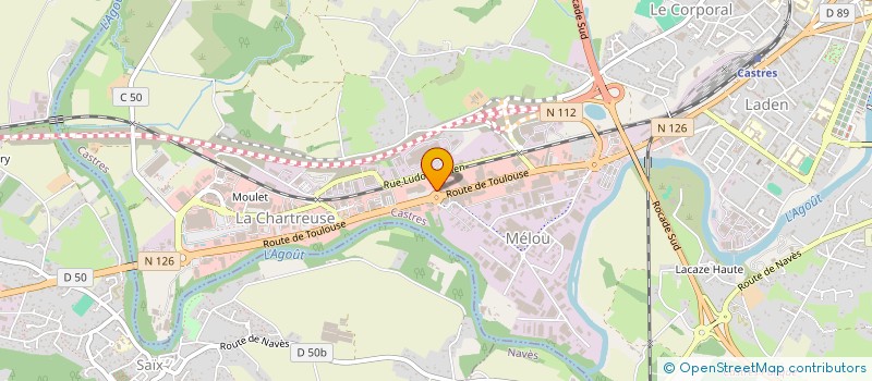 localisation de l'entreprise GLASS 81100  CASTRES